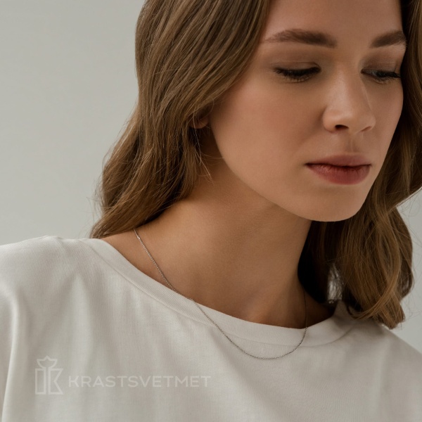 Цепь из белого золота 585, плетение «Якорь»